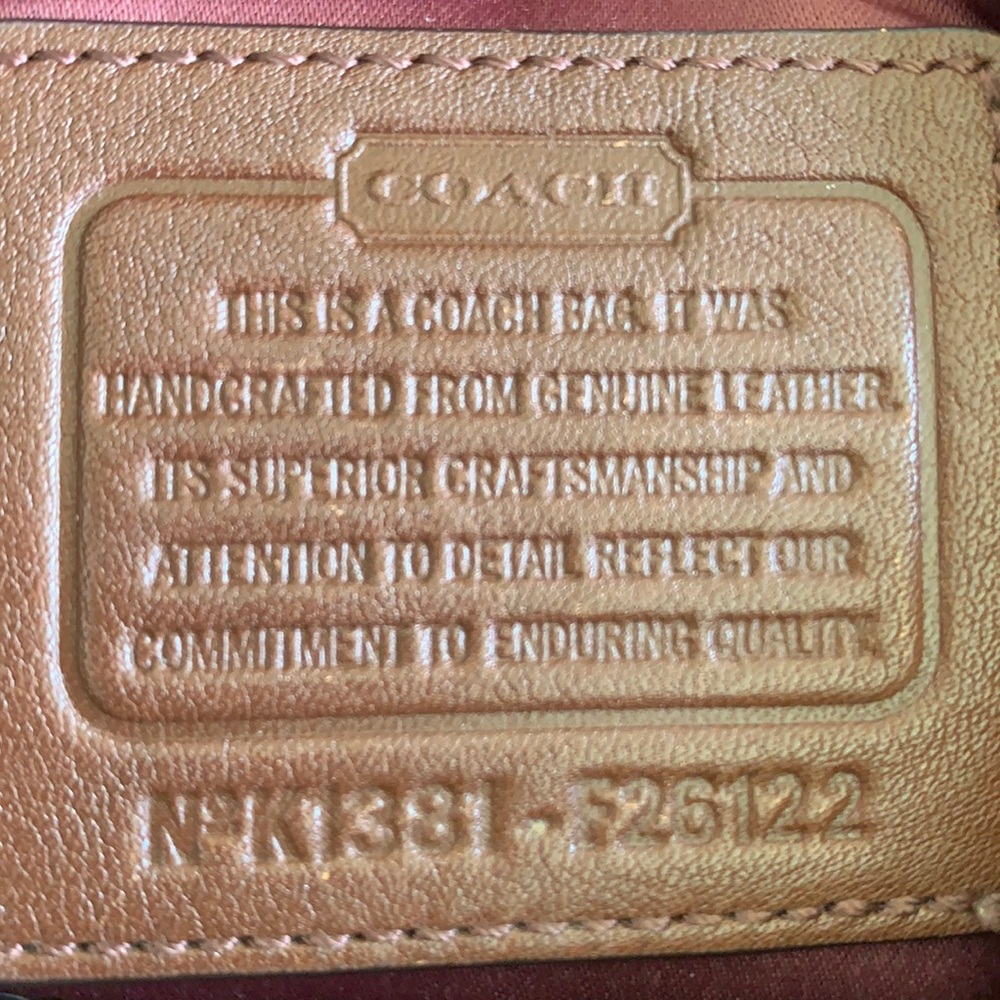 Coach Mocha Leather Shoulder Bag - Picture 10 of 16